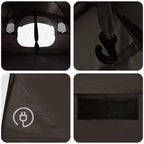 Tunnelzelt Braun Grau 427 x 305 x 205 cm Polyester und Stahl