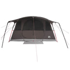 Tunnelzelt Braun Grau 427 x 305 x 205 cm Polyester und Stahl