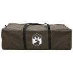 Tipi Zelt Braun Grau 700 x 700 x 395 cm Polyester und Stahl
