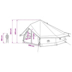 Tipi Zelt Braun Grau 800 x 800 x 430 cm Polyester und Stahl