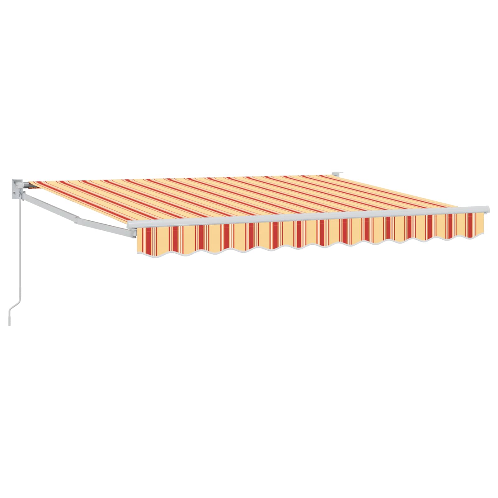 Einziehbare Markise Gelb, Orange und Weiß 3 x 2 m
