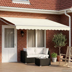Einziehbare Markise Creme 4 x 2 m 100% Polyester und Aluminium
