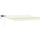 Manuelle Gelenkarmmarkise mit LEDs Creme und Weiß 3 x 2 m