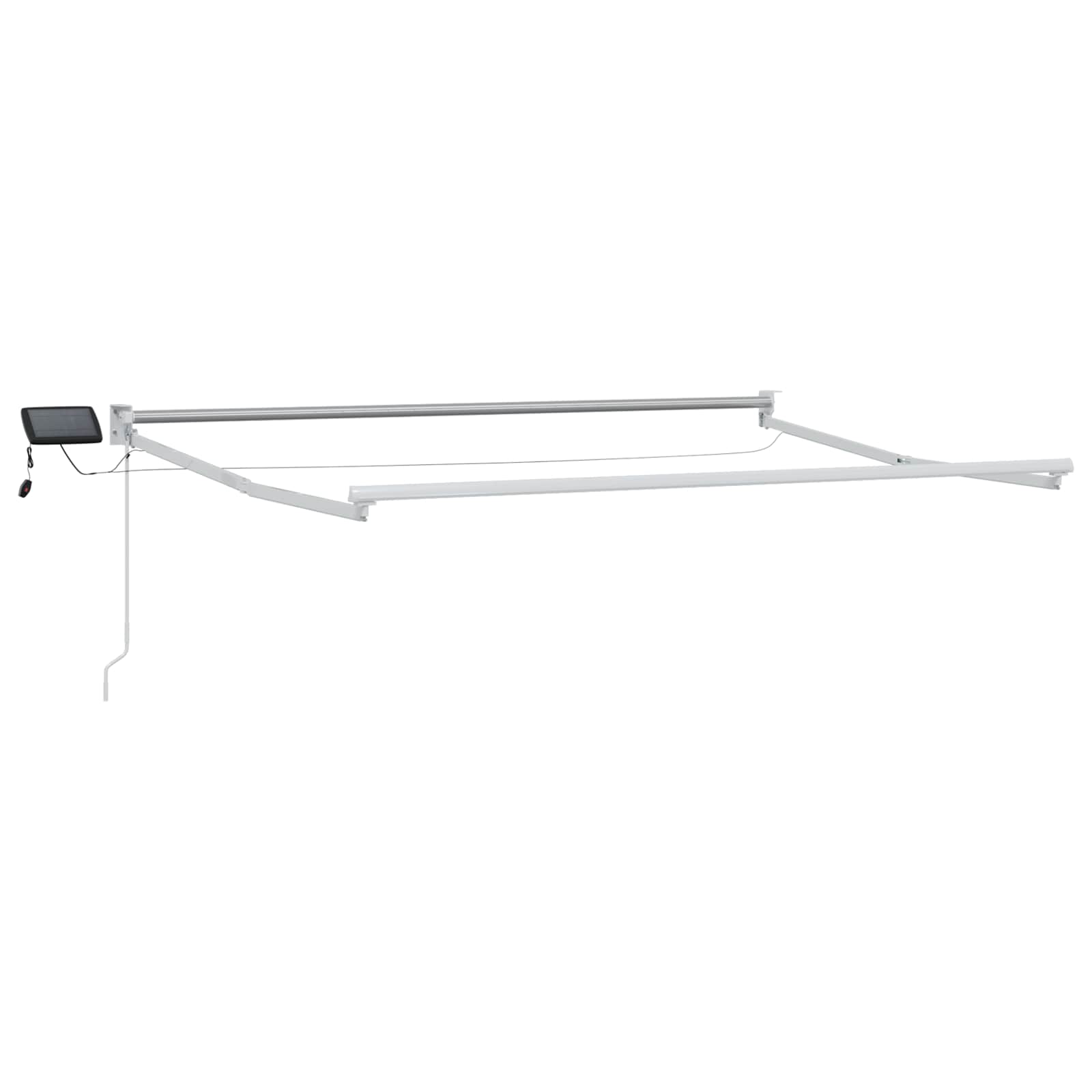 Manuelle Gelenkarmmarkise mit LEDs Creme und Weiß 3 x 2 m