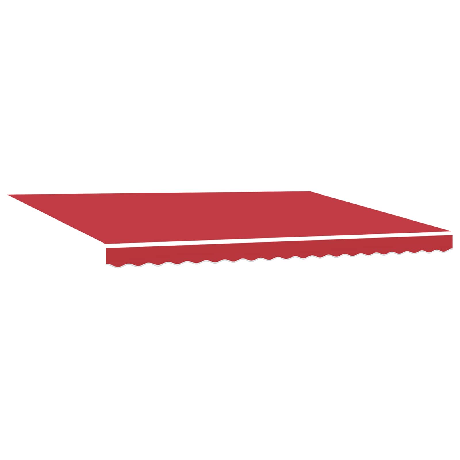 Manuelle Gelenkarmmarkise mit LEDs Rot und Weiß 4 x 3 m