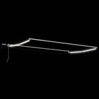 Manuelle Gelenkarmmarkise mit LEDs Braun und Weiß 5 x 3 m