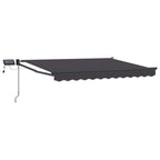 Manuelle Gelenkarmmarkise mit LEDs Anthrazit 3,5 x 2,5 m