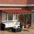 Manuelle Gelenkarmmarkise mit LEDs 3,5 x 2,5 m