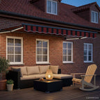Manuelle Gelenkarmmarkise mit LEDs 3,5 x 2,5 m