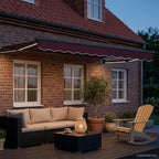 Manuelle Gelenkarmmarkise mit LEDs 3,5 x 2,5 m