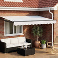 Manuelle Gelenkarmmarkise mit LEDs 3,5 x 2,5 m