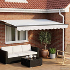 Manuelle Gelenkarmmarkise mit LEDs 3,5 x 2,5 m