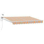 Elektrische ausziehbare Markise Blau und Orange 3,5 x 2,5 m