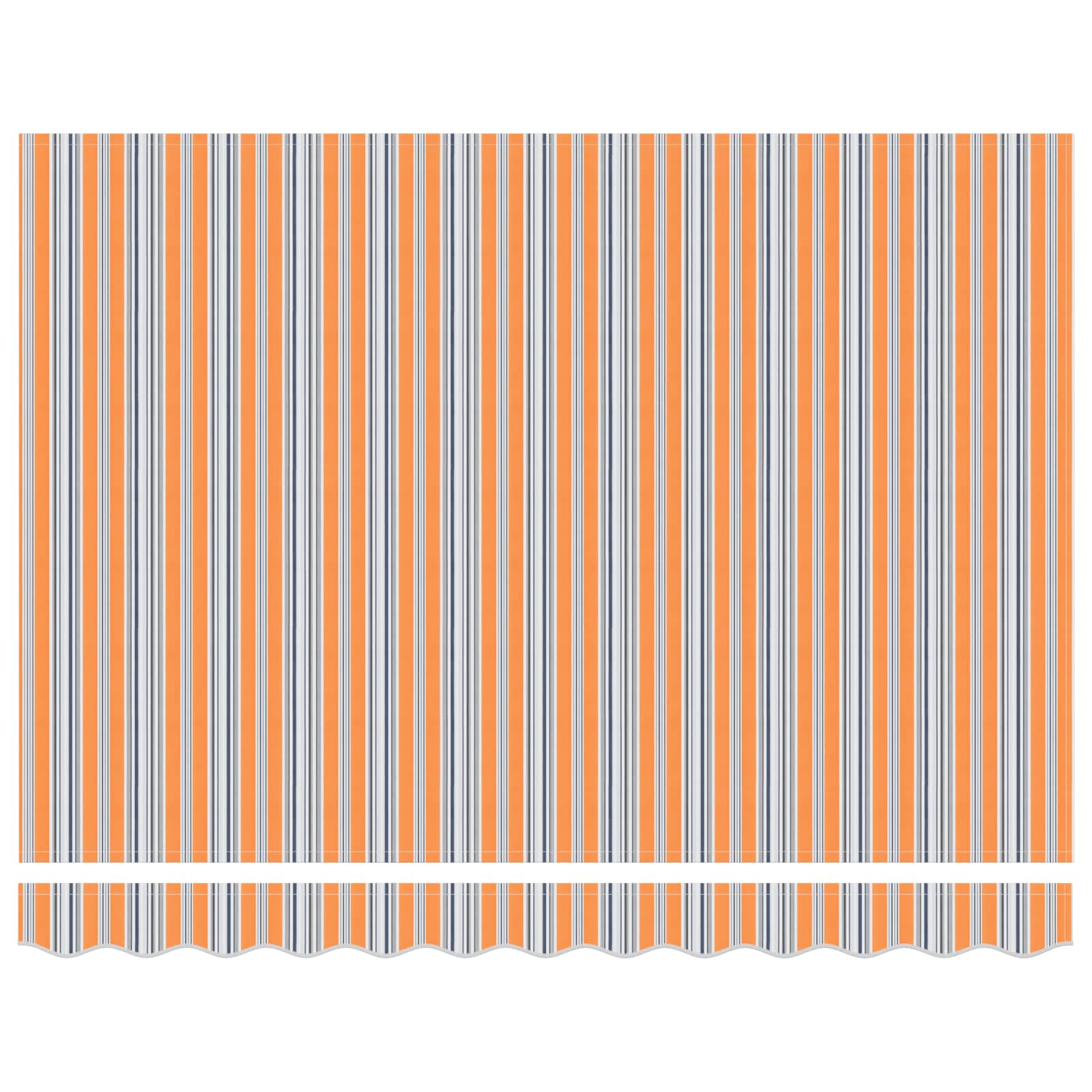 Elektrische ausziehbare Markise Blau und Orange 3,5 x 2,5 m