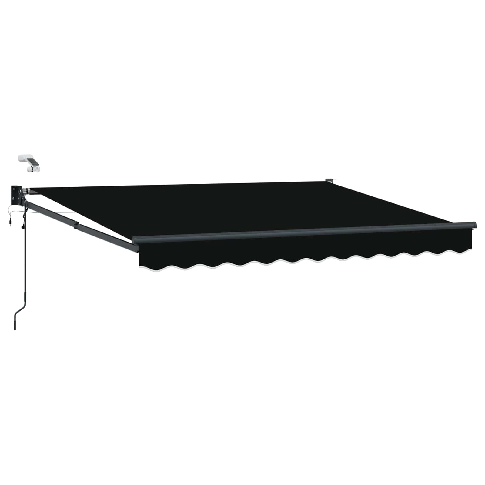 Elektrische ausziehbare Markise Schwarz 3,5 x 2,5 m