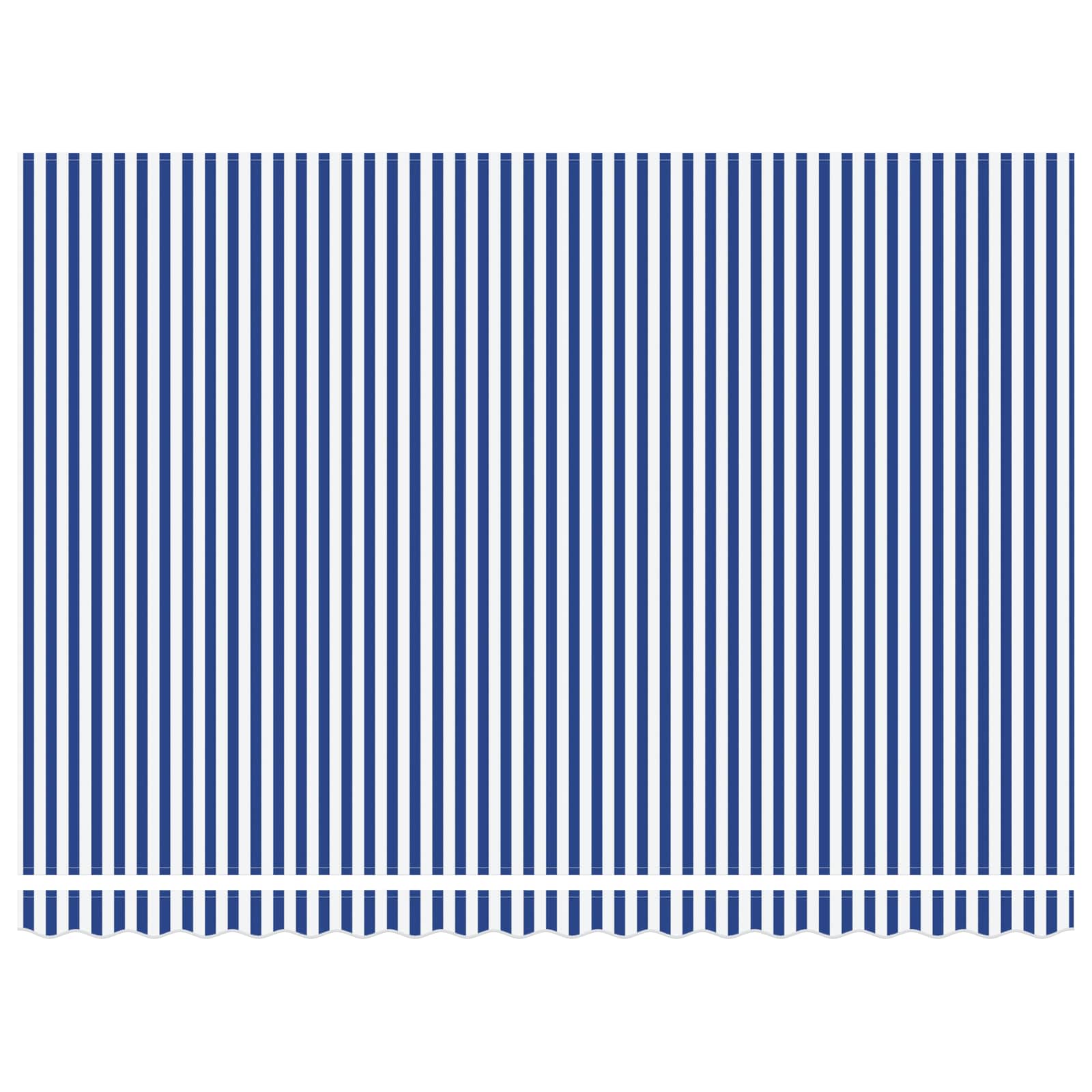 Elektrische ausziehbare Markise Blau und Weiß 4 x 3 m
