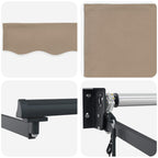 Elektrische ausziehbare Markise Beige und Anthrazit 4 x 3 m