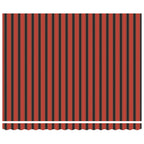 Einziehbare Markise Orange und Schwarz 400 x 300 cm