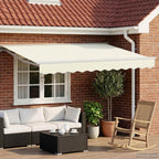 Manuell einziehbare Markise Creme 3 x 2,5 m
