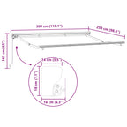 Manuell einziehbare Markise Anthrazit 3 x 2,5 m