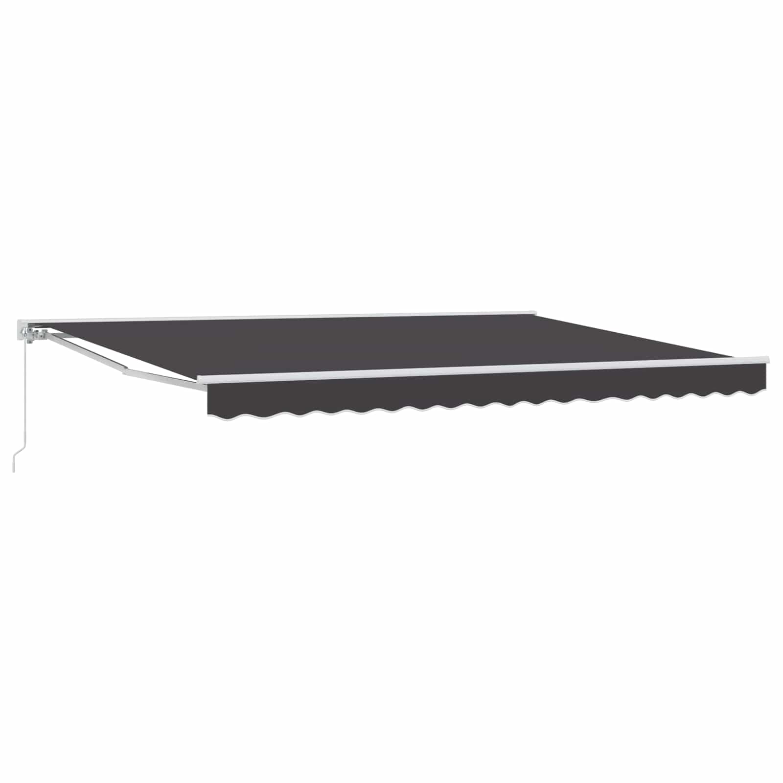 Manuell einziehbare Markise Anthrazit 4 x 3 m