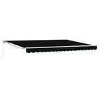 Manuell einziehbare Markise Schwarz 4 x 3 m