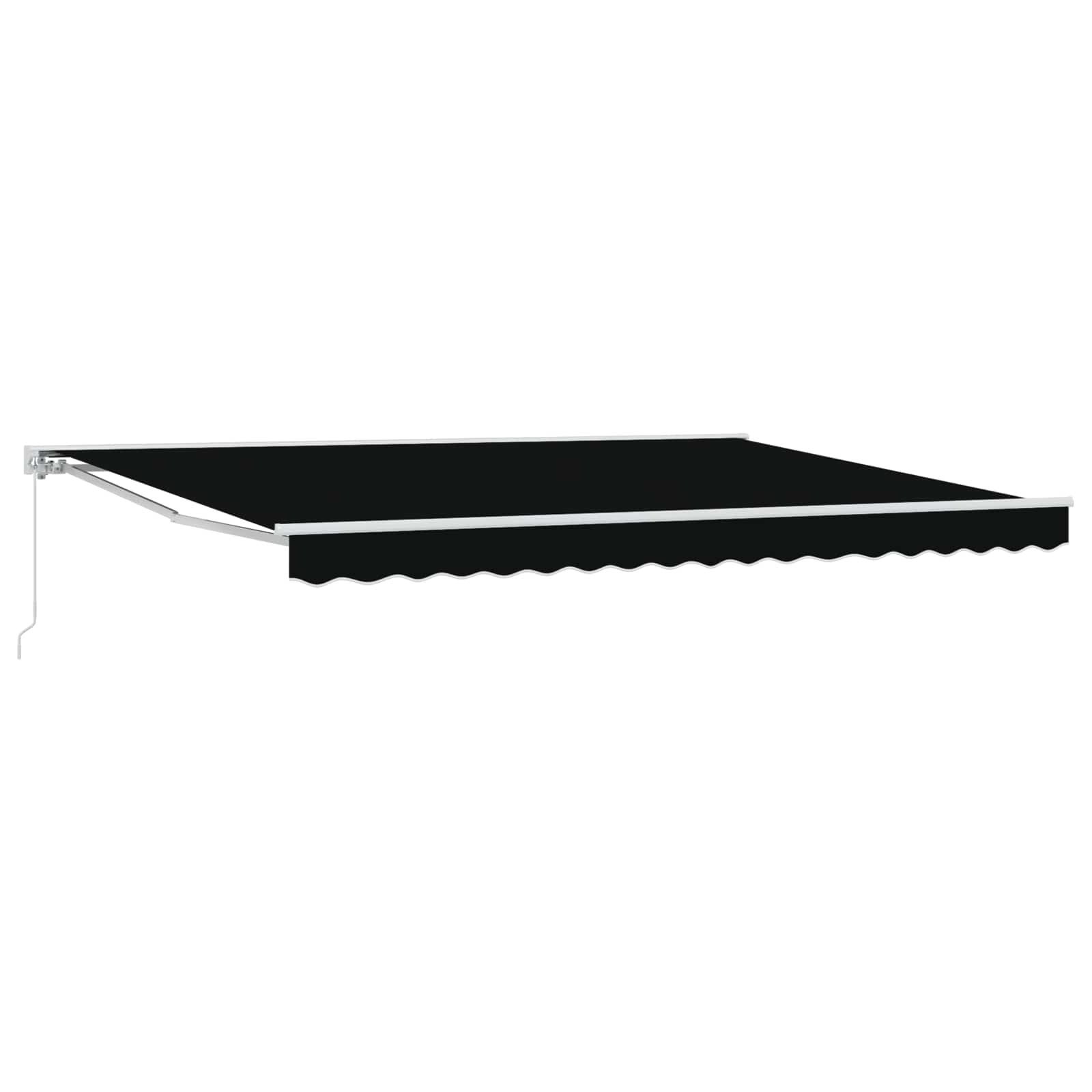 Manuell einziehbare Markise Schwarz 4 x 3 m