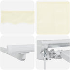 Manuell einziehbare Markise Creme 4,5 × 3 m