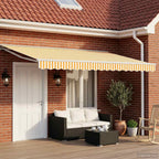 Manuell einziehbare Markise Orange 4,5 × 3 m