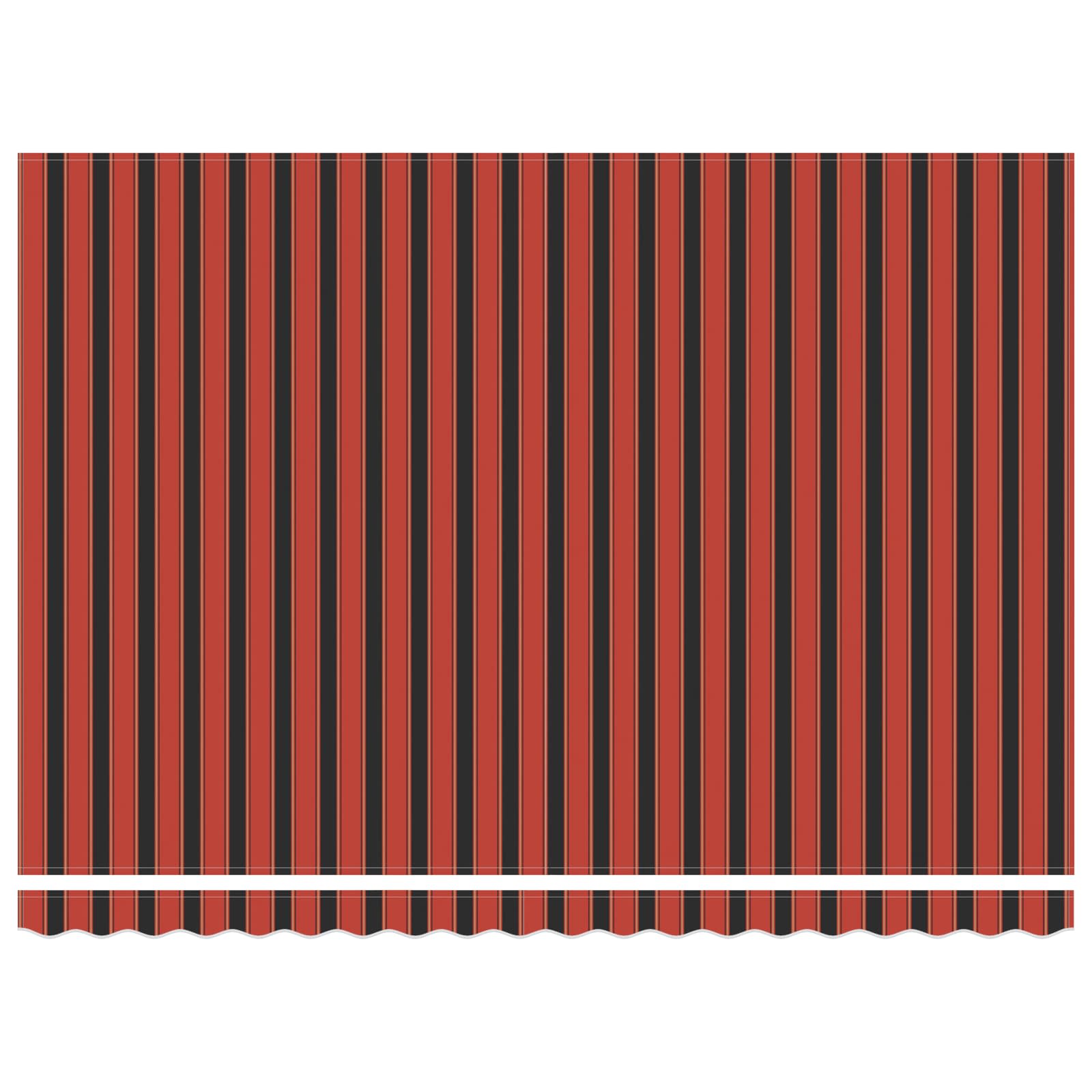 Manuell einziehbare Markise Orange, Schwarz und Gelb 4,5 × 3 m