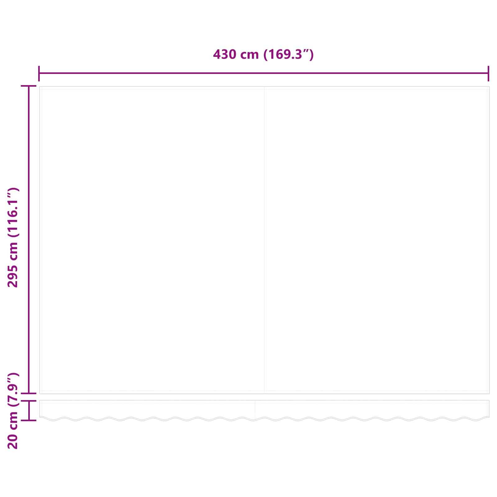 Manuell einziehbare Markise Gelb und Orange 4,5 × 3 m