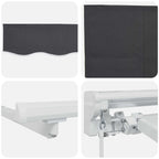 Manuell einziehbare Markise Anthrazit 5 x 3,5 m