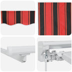 Manuell einziehbare Markise Orange, Schwarz und Gelb 5 x 3,5 m