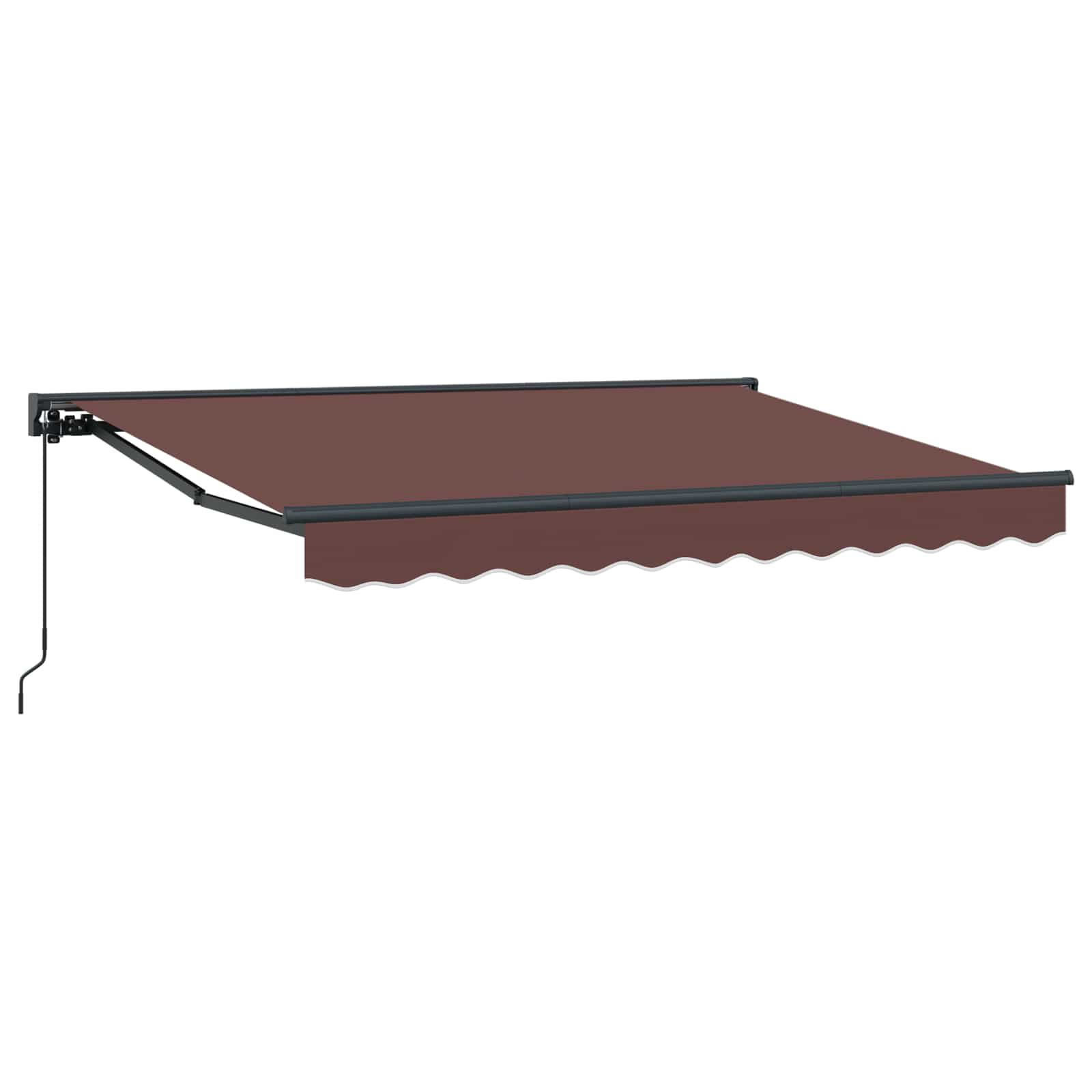 Manuell einziehbare Markise Braun 2,5 x 2 m