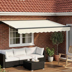 Manuell einziehbare Markise Creme 3,5 x 2 m
