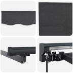 Manuell einziehbare Markise Anthrazit 3,5 x 2 m