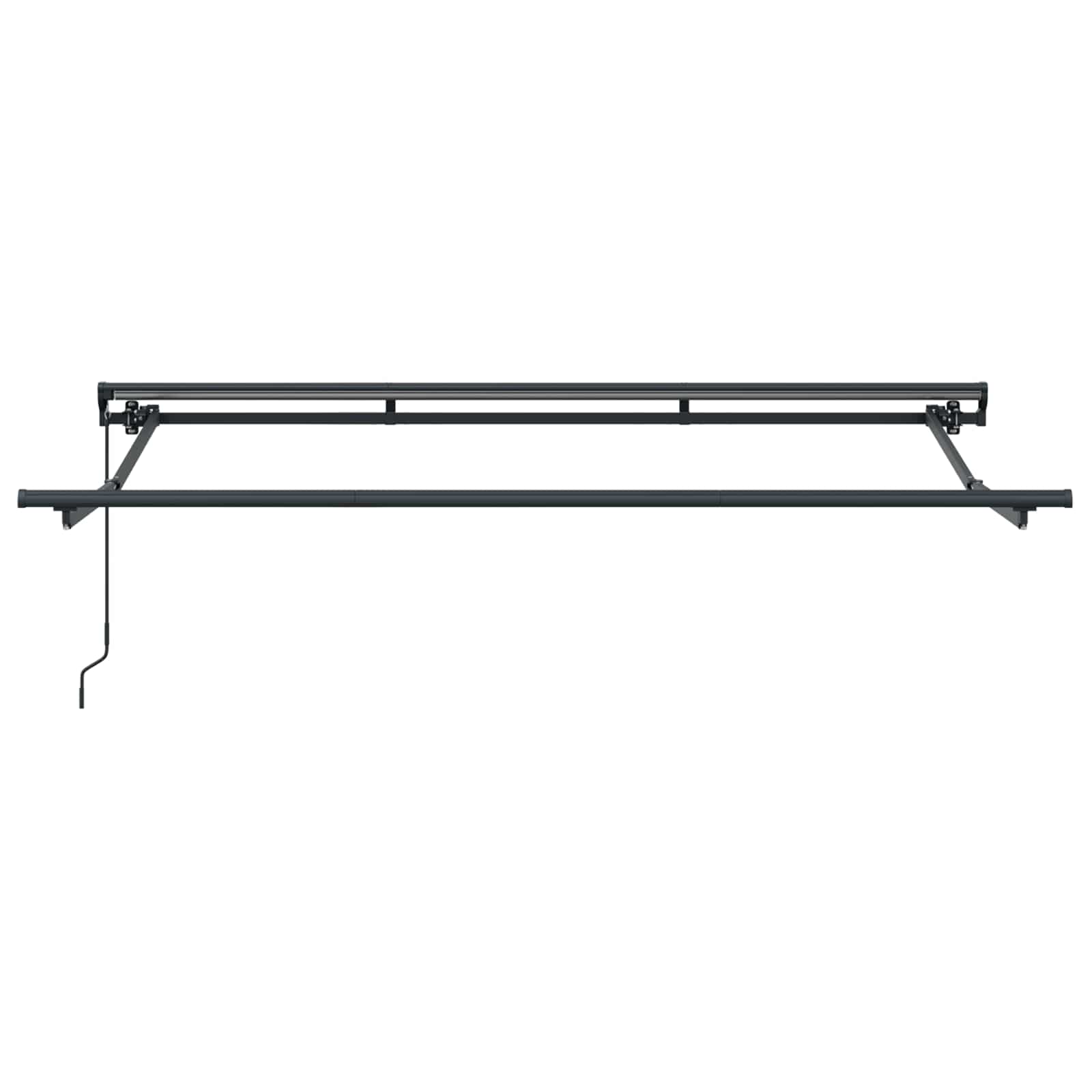 Manuell einziehbare Markise Anthrazit 3,5 x 2 m