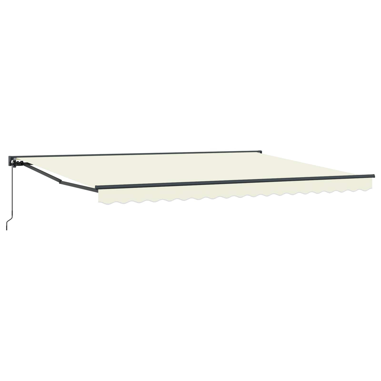 Manuell einziehbare Markise Creme 4 × 3,5 m