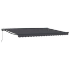 Manuell einziehbare Markise Anthrazit 5 x 3,5 m