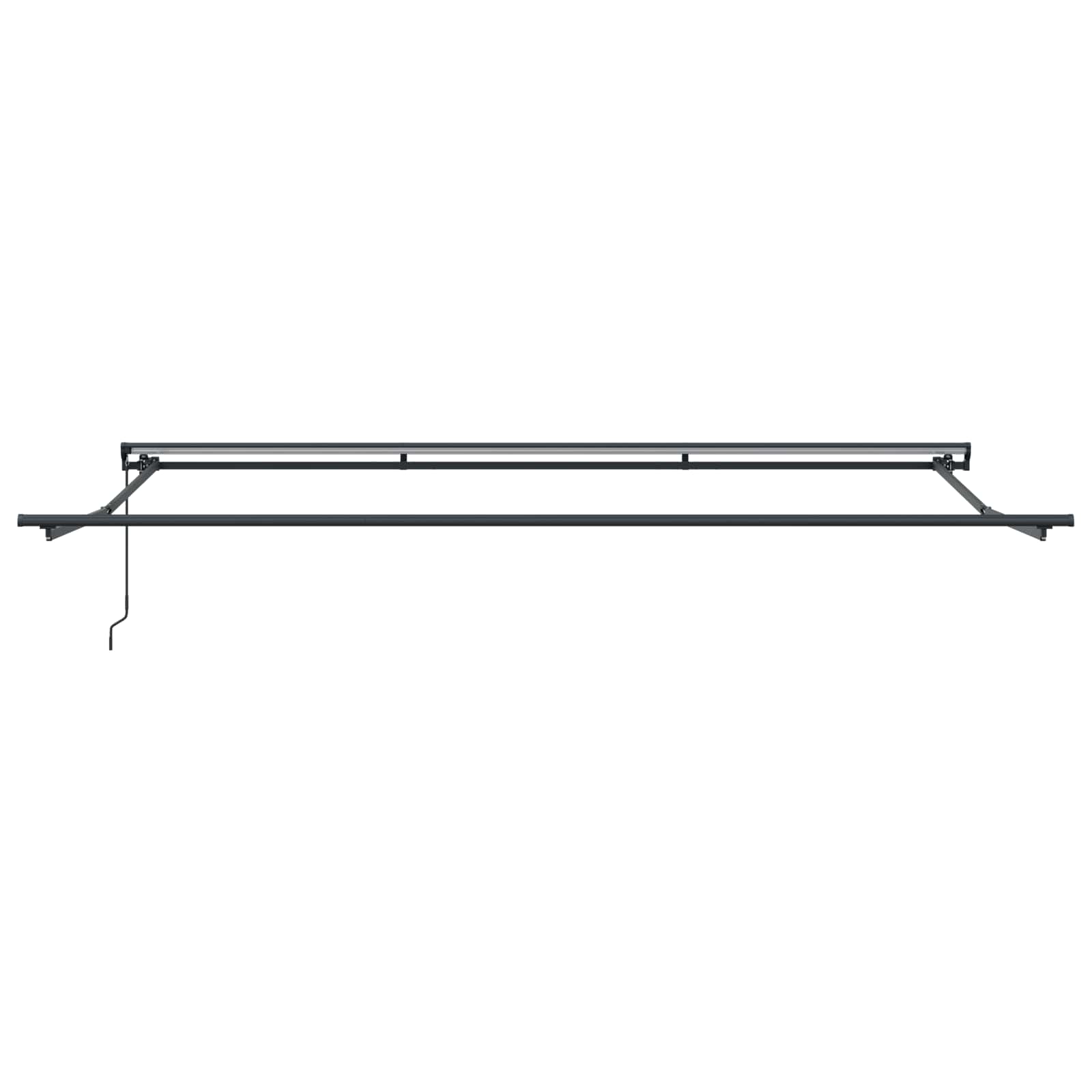 Manuell einziehbare Markise Anthrazit 5 x 3,5 m