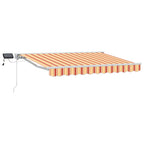Manueller Markisenrahmen mit LEDs Gelb, Orange und Weiß 3 x 2 m