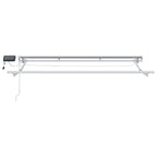 Manueller Markisenrahmen mit LEDs Gelb, Orange und Weiß 3 x 2 m