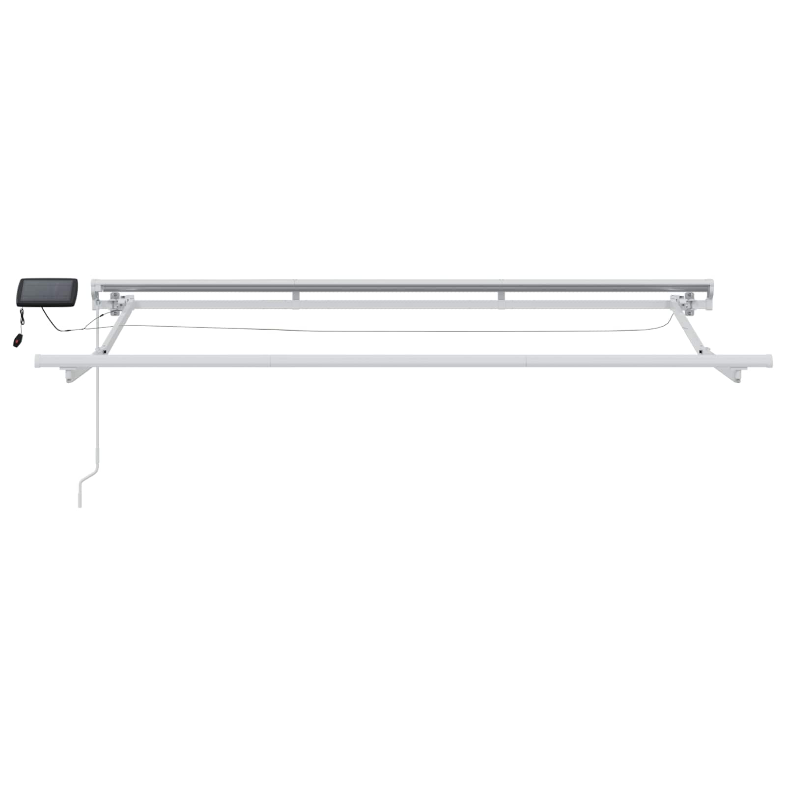 Manueller Markisenrahmen mit LEDs Creme und Weiß 3,5 x 2,5 m