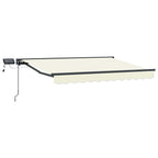Manueller Markisenrahmen mit LEDs Creme und Anthrazit 2,5 x 2 m