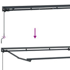Manueller Markisenrahmen mit LEDs Anthrazit 2,5 x 2 m