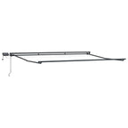 Manueller Markisenrahmen mit LEDs Braun und Anthrazit 4 × 3,5 m