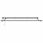 Manueller Markisenrahmen mit LEDs 4,5 × 3 m