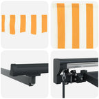 Manueller Markisenrahmen mit LEDs 4,5 x 3,5 m