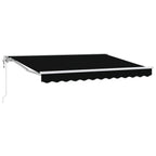Elektrische ausziehbare Markise Schwarz 3,5 x 2,5 m