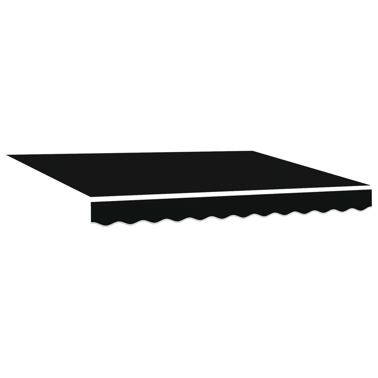 Elektrische ausziehbare Markise Schwarz 3,5 x 2,5 m
